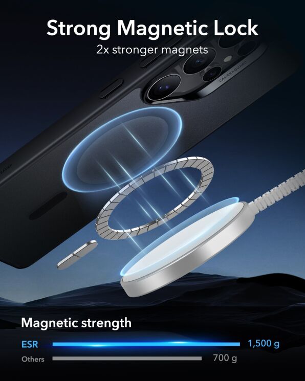 Захисний чохол ESR Classic Hybrid MagSafe для Samsung Galaxy S25 Ultra (S938) 4894240253281 - Clear: фото 4 з 9