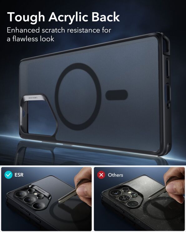 Захисний чохол ESR Classic Hybrid MagSafe для Samsung Galaxy S25 Ultra (S938) 4894240253281 - Clear: фото 7 з 9