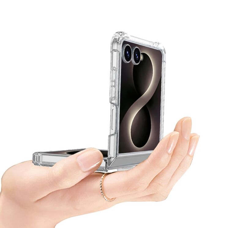 Захисний чохол GKK AirBag Mag для Samsung Galaxy Flip 8 - Transparent Pink: фото 3 з 6