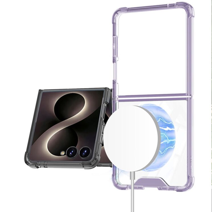 Захисний чохол GKK AirBag Mag для Samsung Galaxy Flip 8 - Transparent Pink: фото 6 з 6