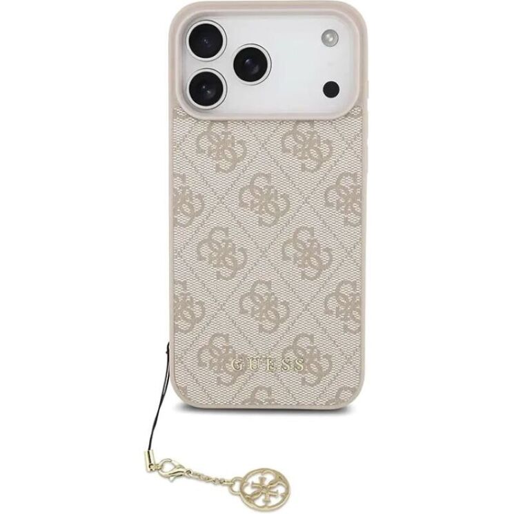 Захисний чохол Guess 4G Charms Collection MagSafe для iPhone 17 Pro Max (GUHMP17XGF4GCP) - Pink (402882P) Захисний чохол Guess 4G Charms Collection MagSafe для iPhone 17 Pro Max (GUHMP17XGF4GCP) - Pink: фото 1 з 7