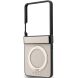 Защитный чехол Guess Magnetic Ring Stand Grained Classic Logo MagSafe для Samsung Galaxy Flip 8 (GUHMZF86PSGRSCLE) - Beige (423578E). Фото 5 из 7