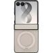 Защитный чехол Guess Magnetic Ring Stand Grained Classic Logo MagSafe для Samsung Galaxy Flip 8 (GUHMZF86PSGRSCLE) - Beige (423578E). Фото 2 из 7