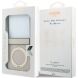 Защитный чехол Guess Magnetic Ring Stand Grained Classic Logo MagSafe для Samsung Galaxy Flip 8 (GUHMZF86PSGRSCLE) - Beige (423578E). Фото 7 из 7