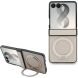 Защитный чехол Guess Magnetic Ring Stand Grained Classic Logo MagSafe для Samsung Galaxy Flip 8 (GUHMZF86PSGRSCLE) - Beige (423578E). Фото 1 из 7
