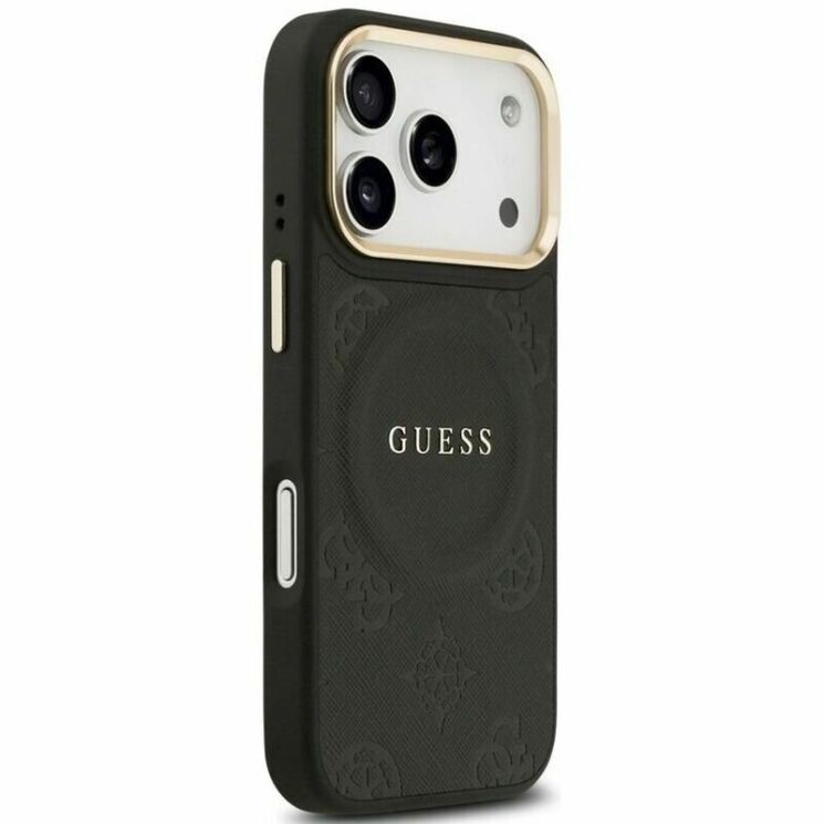 Захисний чохол Guess Peony Hot Stamp MagSafe для iPhone 17 Pro (GUHMP17LPSAMSECK) - Black: фото 4 з 4