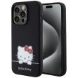 Защитный чехол Hello Kitty Liquid Silicone для Apple iPhone 15 Pro Max - Black (349621B)