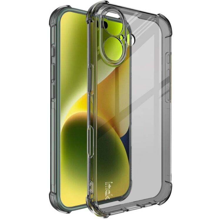 Защитный чехол IMAK Airbag MAX Case для Apple iPhone 16 - Transparent Black: фото 1 из 10