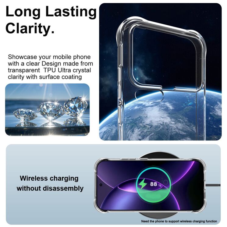 Чехол с усиленными углами IMAK Airbag MAX Case для Xiaomi 17 Pro - Transparent (390716T) Чехол с усиленными углами IMAK Airbag MAX Case для Xiaomi 17 Pro - Transparent: фото 5 из 6