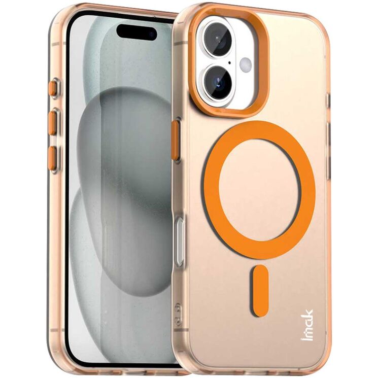 Захисний чохол IMAK Candy Series Magnetic для Apple iPhone 16 - Orange: фото 1 з 8