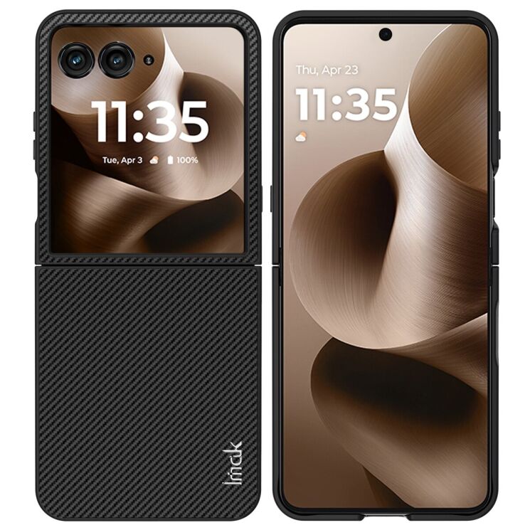 Защитный чехол IMAK Ruiyi Series (FF) для Motorola Razr 60 Ultra / Razr 70 Ultra - Black: фото 3 из 8