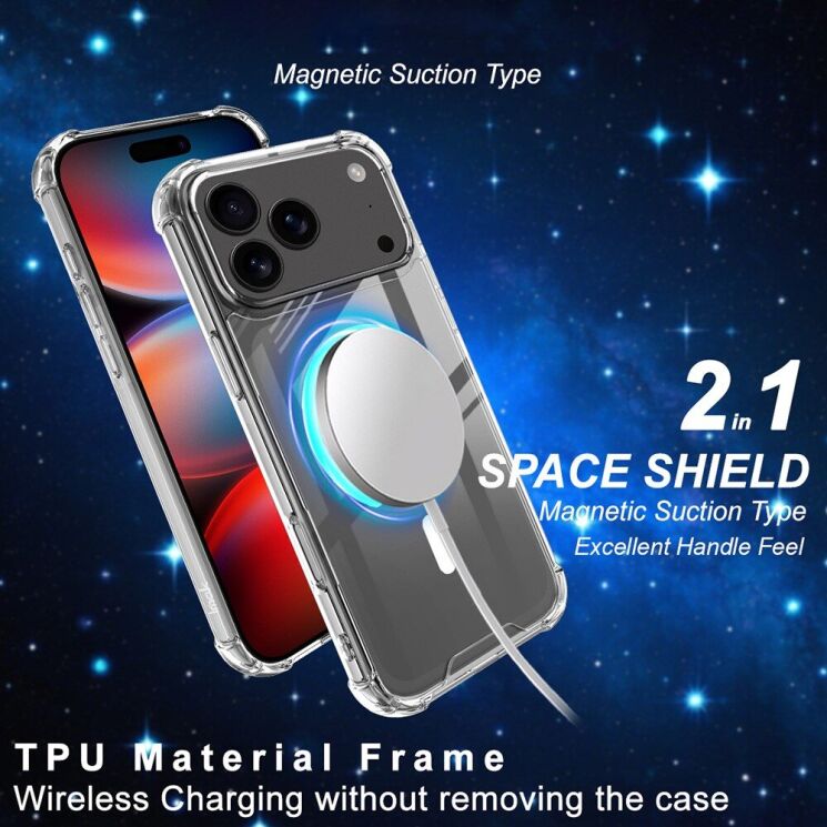 Защитный чехол IMAK Space Shield MagSafe для Apple iPhone 17 Pro - Transparent: фото 4 из 9