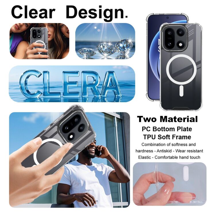 Защитный чехол IMAK Space Shield MagSafe для OnePlus 15 - Transparent (391328T) Защитный чехол IMAK Space Shield MagSafe для OnePlus 15 - Transparent: фото 7 из 10