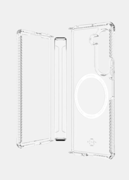 Защитный чехол ItSkins Hybrid R Hinge with MagSafe для Samsung Galaxy Fold 6 (SGQ6-HIMCL-BKTR) - Clear Smoke: фото 7 из 7