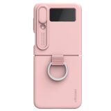 Защитный чехол NILLKIN CamShield Silky Silicone Case (FF) для Samsung Galaxy Flip 4 - Pink: фото 1 из 17