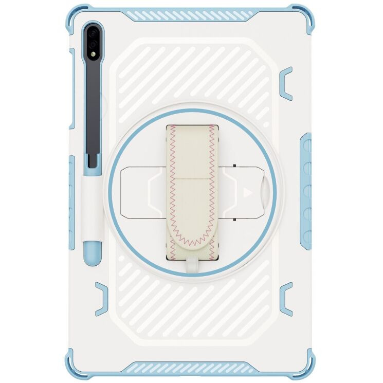 Защитный чехол Reframe Kickstand Strap для Samsung Galaxy Tab S7 FE / S7 Plus / S8 Plus / S9 Plus (T730/736/800/806/970/975/810/816) - Blue: фото 6 из 19