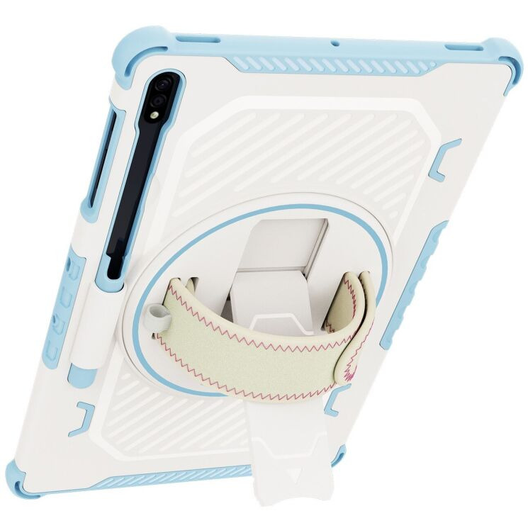 Защитный чехол Reframe Kickstand Strap для Samsung Galaxy Tab S7 FE / S7 Plus / S8 Plus / S9 Plus (T730/736/800/806/970/975/810/816) - Blue: фото 5 из 19