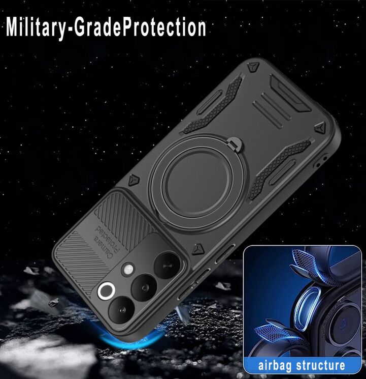 Защитный чехол Reframe Shockproof Case для Realme C85 Pro - Black: фото 6 из 8