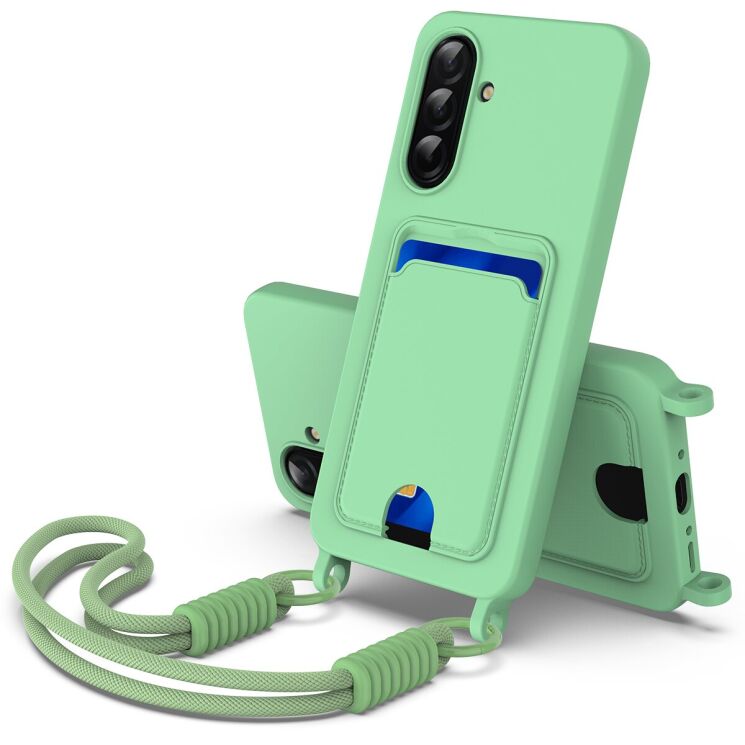 Защитный чехол Reframe Silicone Holder для Samsung Galaxy A37 (A376) - Green: фото 1 из 8