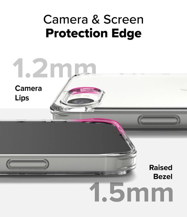 Защитный чехол Ringke Fusion для Apple iPhone 16e (8800293852544) - Clear: фото 6 из 10