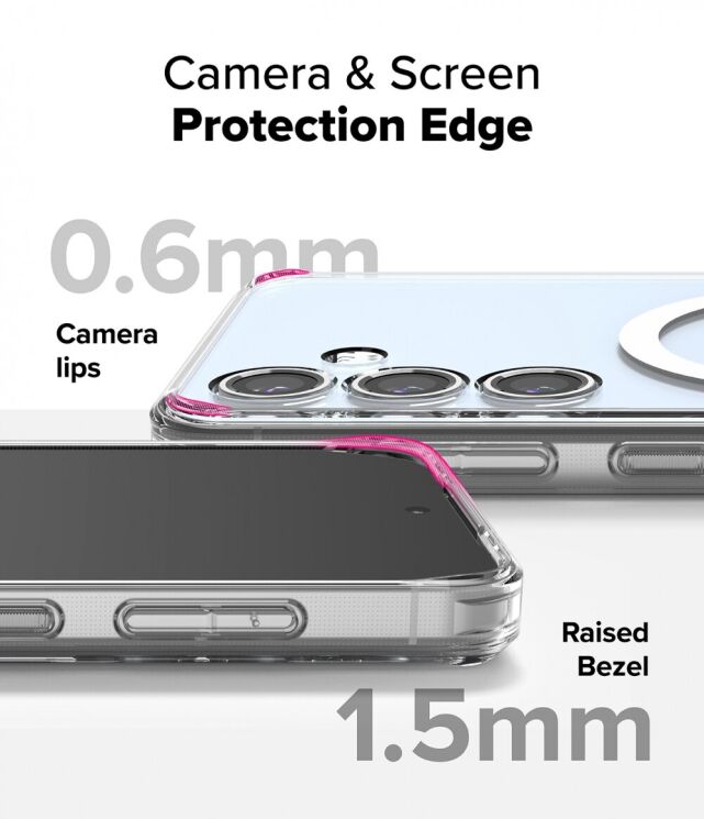 Захисний чохол Ringke Fusion Magnetic для Samsung Galaxy S24 FE (S721) 8800274964600 - Clear: фото 12 з 19