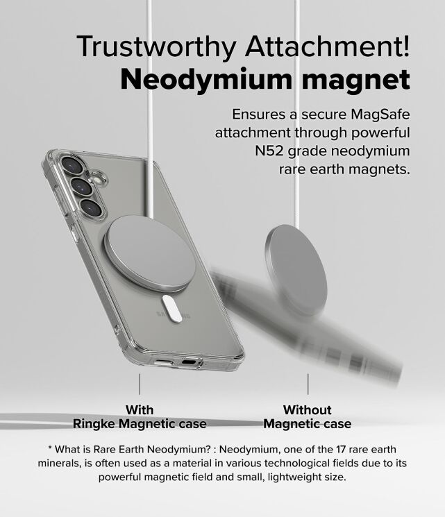 Захисний чохол Ringke Fusion Magnetic для Samsung Galaxy S25 Plus (S936) 8800274968523 - Clear: фото 5 з 17