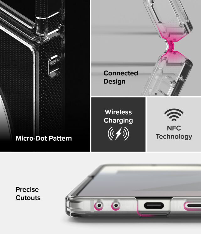 Захисний чохол Ringke Fusion Magnetic (FF) для Samsung Galaxy Flip 7 (8800293855613) - Clear: фото 17 з 21