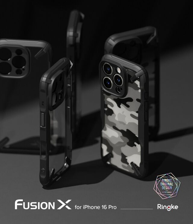 Захисний чохол Ringke Fusion X для Apple iPhone 16 Pro (8809961789847) - Black: фото 4 з 14