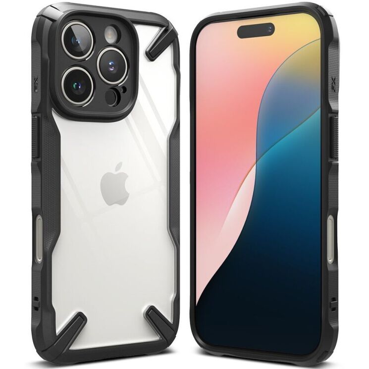 Захисний чохол Ringke Fusion X для Apple iPhone 16 Pro (8809961789847) - Black: фото 1 з 14