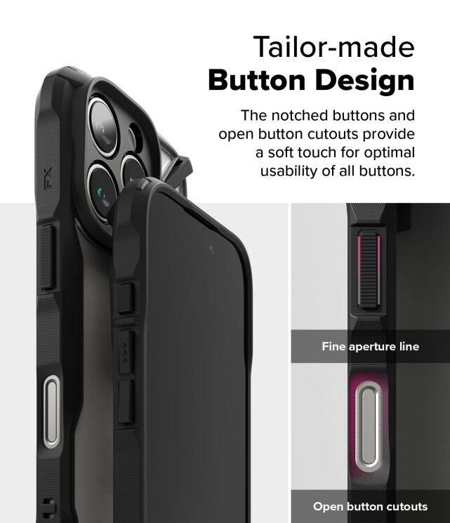 Захисний чохол Ringke Fusion X для Apple iPhone 16 Pro (8809961789847) - Black: фото 13 з 14