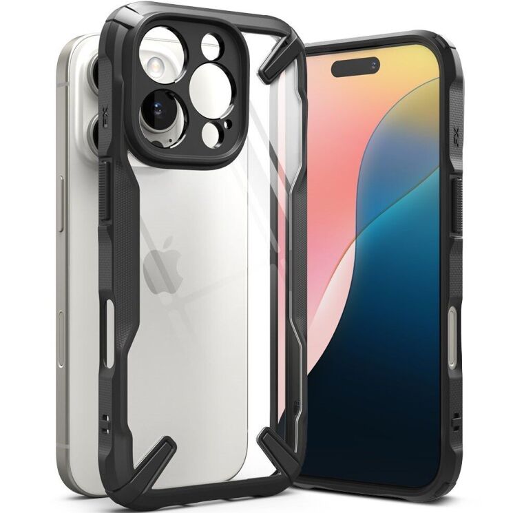 Захисний чохол Ringke Fusion X для Apple iPhone 16 Pro (8809961789847) - Black: фото 2 з 14