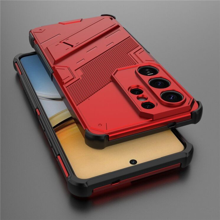 Защитный чехол с подставкой Deexe Bibercas для Samsung Galaxy S26 Ultra - Red: фото 3 из 6