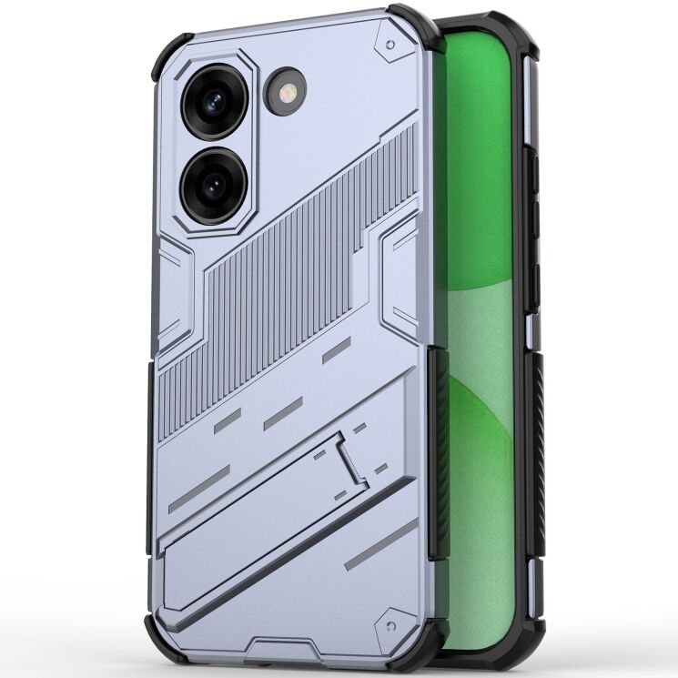 Защитный чехол с подставкой Deexe Bibercas для Xiaomi Poco X8 Pro - Grey: фото 1 из 5