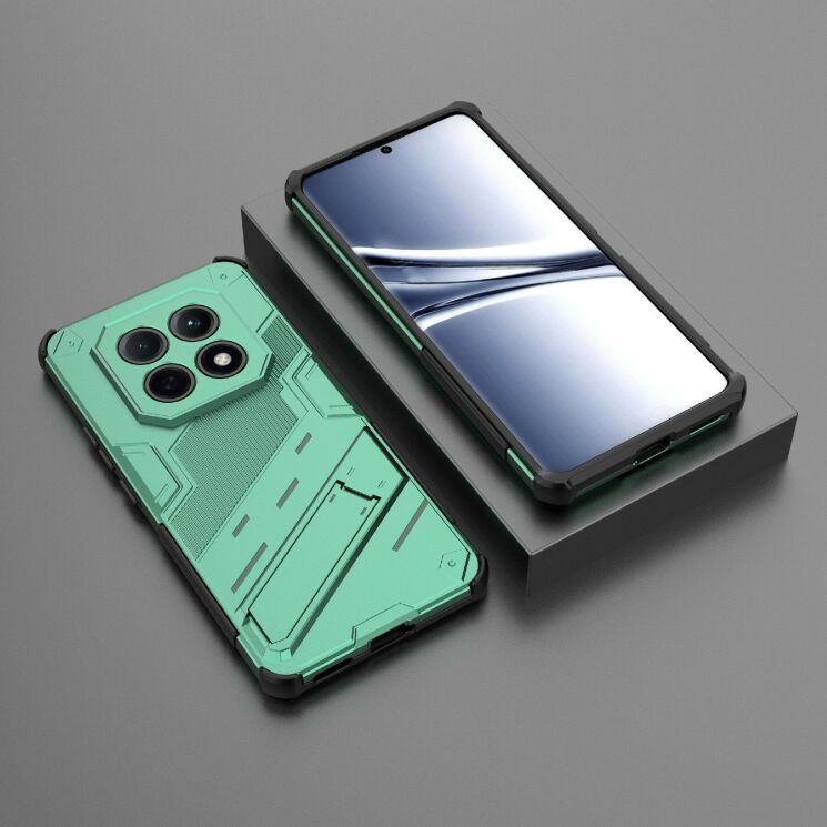 Захисний чохол з підставкою Deexe Bibercas для Xiaomi Redmi Note 15 5G / Poco M8 5G - Green: фото 3 з 5