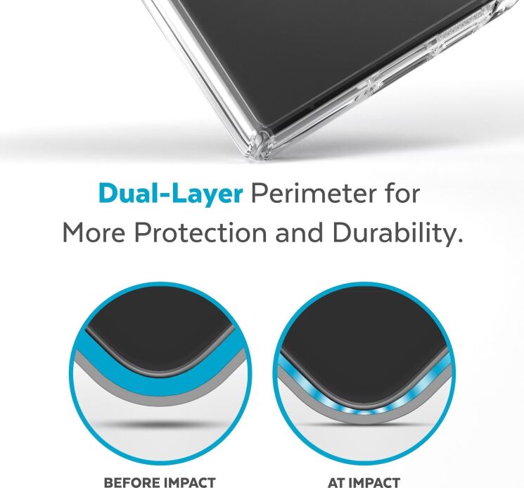 Захисний чохол Speck Presidio Perfect для Samsung Galaxy S23 Ultra (S918) 150345-5085 - Clear: фото 9 з 12