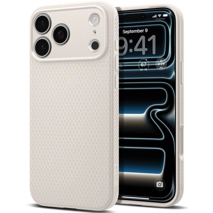 Защитный чехол Spigen Liquid Air для iPhone 18 Pro Max (ACS12114) - Natural Titanium: фото 1 из 12