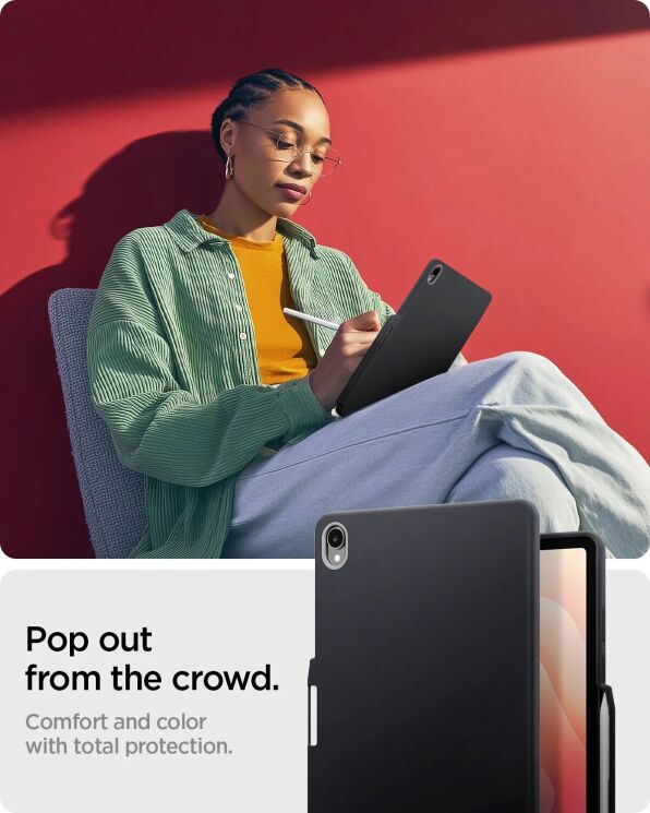 Захисний чохол Spigen Nano Pop (FT) для Samsung Galaxy Tab S11 (X730/X736) ACS10214 - Black Sesame: фото 10 з 13