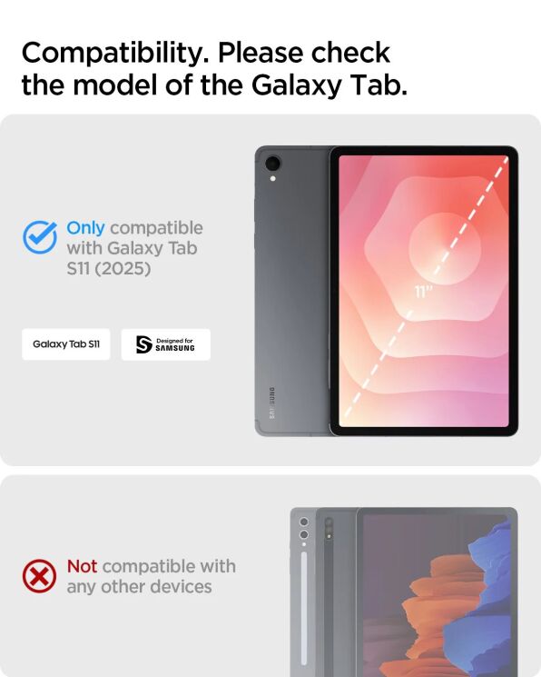 Захисний чохол Spigen Nano Pop (FT) для Samsung Galaxy Tab S11 (X730/X736) ACS10214 - Black Sesame: фото 9 з 13