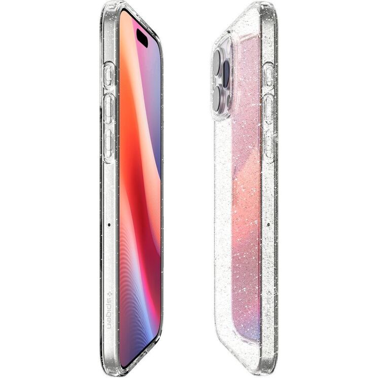Защитный чехол Spigen (SGP) Liquid Crystal Glitter для Apple iPhone 16 Pro - Crystal Quartz: фото 3 из 14