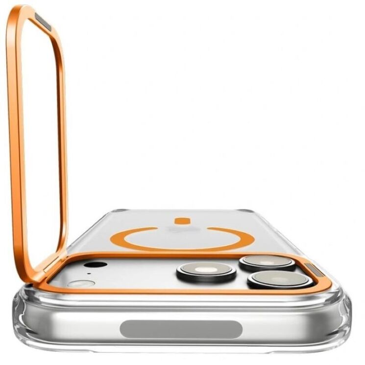 Захисний чохол Spigen Ultra Hybrid Optik S (MagFit) для iPhone 18 Pro Max / 17 Pro Max (ACS11910) - Clear / Orange: фото 5 з 12
