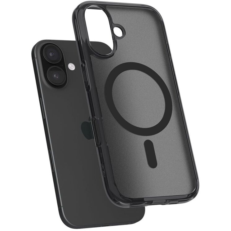Защитный чехол Spigen Ultra Hybrid T MagFit для iPhone 16 (ACS09074) - Frost Black: фото 5 из 16