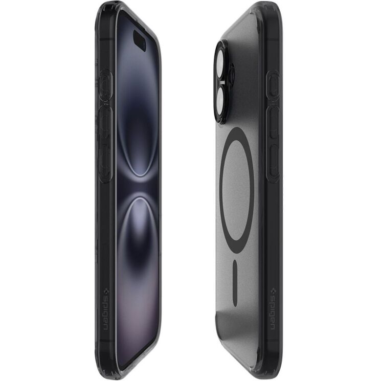 Защитный чехол Spigen Ultra Hybrid T MagFit для iPhone 16 (ACS09074) - Frost Black: фото 6 из 16
