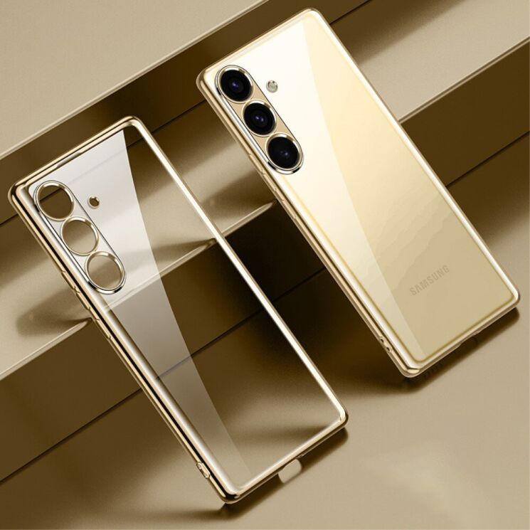 Защитный чехол SULADA Clear Cover для Samsung Galaxy S24 Plus - Gold: фото 1 из 10
