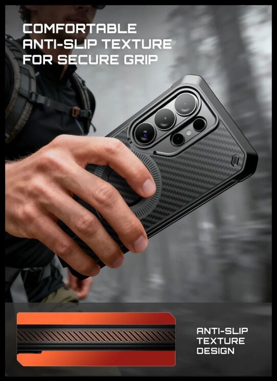 Защитный чехол Supcase Unicorn Beetle Pro Aramid MagSafe для Samsung Galaxy S26 Ultra (S948) 843439160774 - Aramid: фото 8 из 8