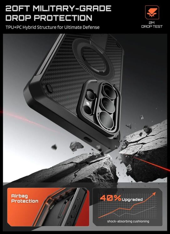 Защитный чехол Supcase Unicorn Beetle Pro Aramid MagSafe для Samsung Galaxy S26 Ultra (S948) 843439160774 - Aramid: фото 5 из 8