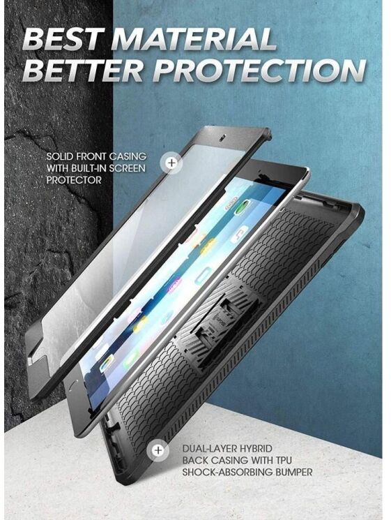 Защитный чехол Supcase Unicorn Beetle Pro Full-Body Case для Apple iPad 10.2 7/8/9 Gen (2019/2020/2021) - Black: фото 4 из 8