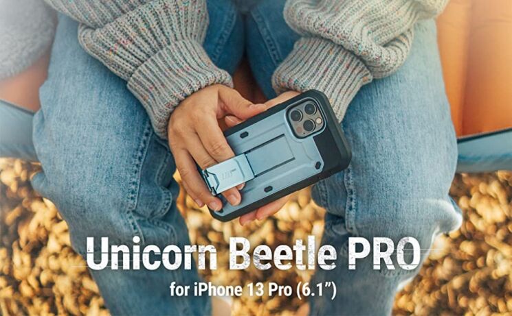 Защитный чехол Supcase Unicorn Beetle Pro Rugged Case для Apple iPhone 13 Pro - Black: фото 3 из 11