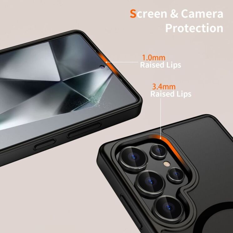 Захисний чохол Tech-Protect Magmat MagSafe для Samsung Galaxy S25 Ultra (S938) - Matte Black: фото 3 з 5