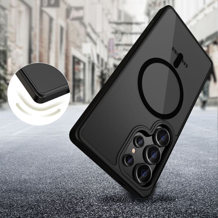 Захисний чохол Tech-Protect Magmat MagSafe для Samsung Galaxy S25 Ultra (S938) - Matte Black: фото 4 з 5