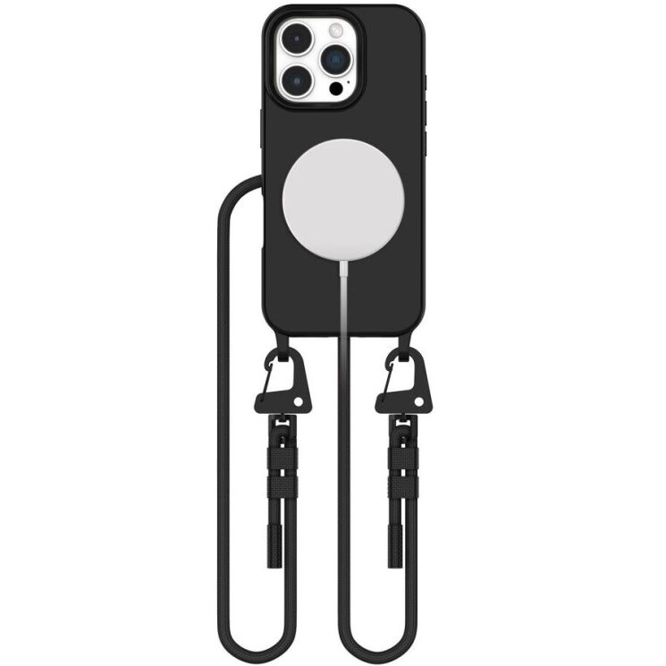 Защитный чехол Tech-Protect Magnecklace MagSafe для Apple iPhone 16 Pro - Black: фото 2 из 6